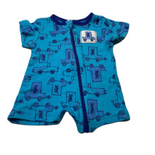 Load image into Gallery viewer, Boys Baby Berry, cotton zip romper, EUC, size 0000,  