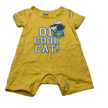 Load image into Gallery viewer, Boys Tiny Little Wonders, yellow cotton romper, EUC, size 000,  