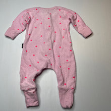 Load image into Gallery viewer, Girls Bonds, terry zip wondersuit / zippy / romper, GUC, size 000,  