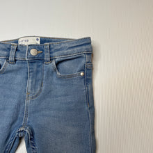 Load image into Gallery viewer, Girls Target, blue stretch denim jeans, adjustable, Inside leg: 26.5cm, GUC, size 1,  