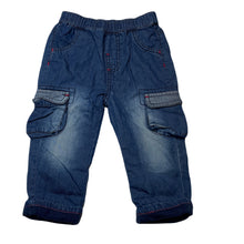 Load image into Gallery viewer, Boys St Bernard, lined cotton pants, elasticated, Inside leg: 22.5cm, GUC, size 0,  