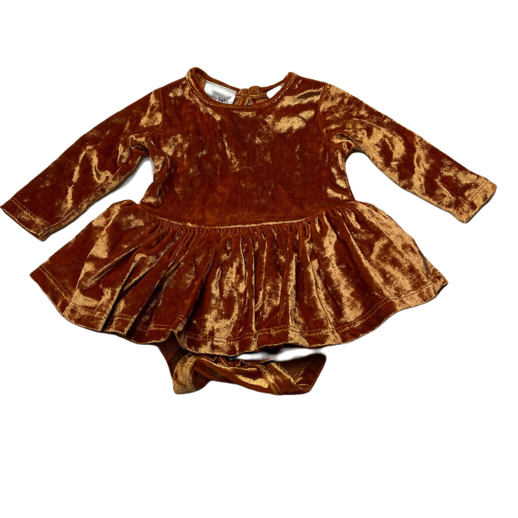 Girls Baby Baby, shiny velour tutu romper, EUC, size 00,  