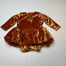 Load image into Gallery viewer, Girls Baby Baby, shiny velour tutu romper, EUC, size 00,  