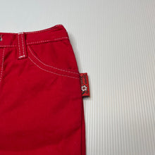 Load image into Gallery viewer, Girls Seasame Street, red cotton cropped pants, elasticated, Inside leg: 14.5cm, EUC, size 12 months,  