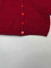 Load image into Gallery viewer, Girls handmade, knitted cardigan / sweater, armpit to armpit: 33cm, armpit to cuff: 19.5cm, EUC, size 1,  