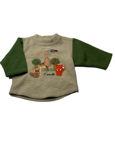 Boys Dymples, embroidered fleece sweater / jumper, EUC, size 00,  