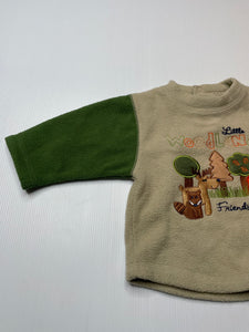 Boys Dymples, embroidered fleece sweater / jumper, EUC, size 00,  