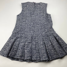 Load image into Gallery viewer, Girls SCHOOL IN THE CLOUD, navy &amp; white box pleat dress, EUC, size 4, L: 49cm