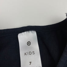 Load image into Gallery viewer, Girls Target, navy cotton long sleeve dress, rabbits, EUC, size 7, L: 63cm