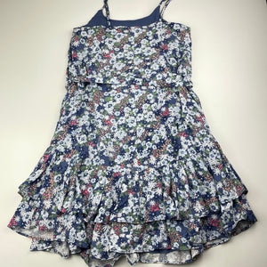 Girls Decjuba Kids, lined floral viscose summer dress, EUC, size 10, L: 71cm