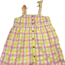 Load image into Gallery viewer, Girls Milkshake, cotton lined checked summer dress, EUC, size 8, L: 75cm