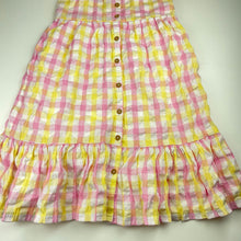 Load image into Gallery viewer, Girls Milkshake, cotton lined checked summer dress, EUC, size 8, L: 75cm