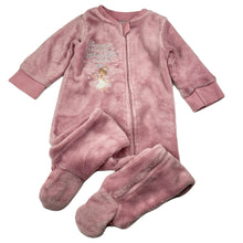 Load image into Gallery viewer, Girls Baby Berry, pink fleece zip coverall / romper, GUC, size 1,  