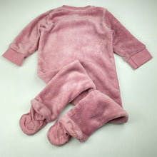 Load image into Gallery viewer, Girls Baby Berry, pink fleece zip coverall / romper, GUC, size 1,  