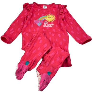Girls Anko, embroidered cotton coverall / romper, GUC, size 2,  