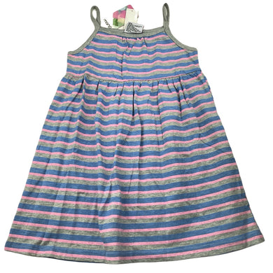 Girls Mango, striped cotton summer dress, NEW, size 6, L: 59cm
