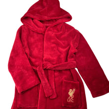 Load image into Gallery viewer, Boys Liverpool FC, soft fleece dressing gown / bath robe, L: 61cm, EUC, size 3-5,  