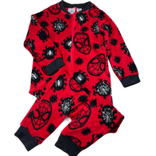 Load image into Gallery viewer, Boys Marvel, Spiderman fleece all-in-one pyjamas, pilling on cuffs, FUC, size 5,  