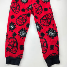 Load image into Gallery viewer, Boys Marvel, Spiderman fleece all-in-one pyjamas, pilling on cuffs, FUC, size 5,  