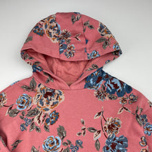 Load image into Gallery viewer, Girls Next, fleece lined floral hooded sweater dress, EUC, size 2-3, L: 48cm