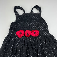 Load image into Gallery viewer, Girls Target, lined spotted cotton party dress, wash fade, FUC, size 5, L: 61cm