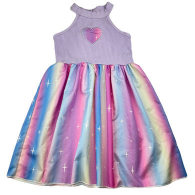 Girls SHEIN, spliced lightweight summer dress, FUC, size 6, L: 59cm