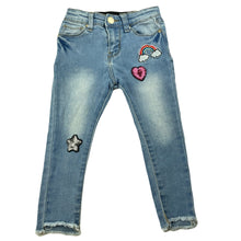 Load image into Gallery viewer, Girls Cotton On, stretch denim jeans, adjustable, Inside leg: 30.5cm, GUC, size 2,  