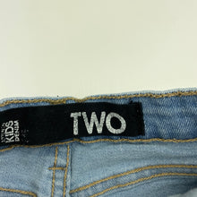 Load image into Gallery viewer, Girls Cotton On, stretch denim jeans, adjustable, Inside leg: 30.5cm, GUC, size 2,  
