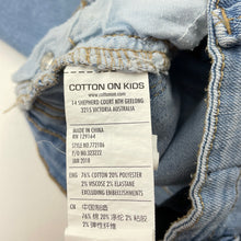 Load image into Gallery viewer, Girls Cotton On, stretch denim jeans, adjustable, Inside leg: 30.5cm, GUC, size 2,  