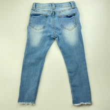 Load image into Gallery viewer, Girls Cotton On, stretch denim jeans, adjustable, Inside leg: 30.5cm, GUC, size 2,  