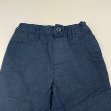 Load image into Gallery viewer, Boys Tilt, blue cotton pants, elasticated, Inside leg: 27.5cm, EUC, size 1,  