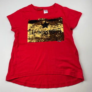 Girls DIsney, THE INCREDIBLES flip sequin cotton t-shirt / top, EUC, size 10,  