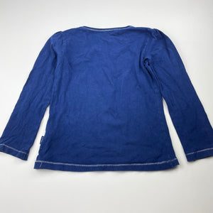 Girls Pumpkin Patch, blue stretchy long sleeve top, wash fade, FUC, size 6,  