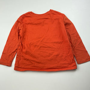 Girls Anko, orange cotton long sleeve top, GUC, size 3,  