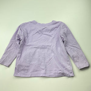 Girls Anko, purple cotton long sleeve top, unicorn, GUC, size 3,  