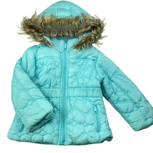 Load image into Gallery viewer, Girls Only Kids Apparel, zip up hooded jacket / coat, light marks front, FUC, size 2,  