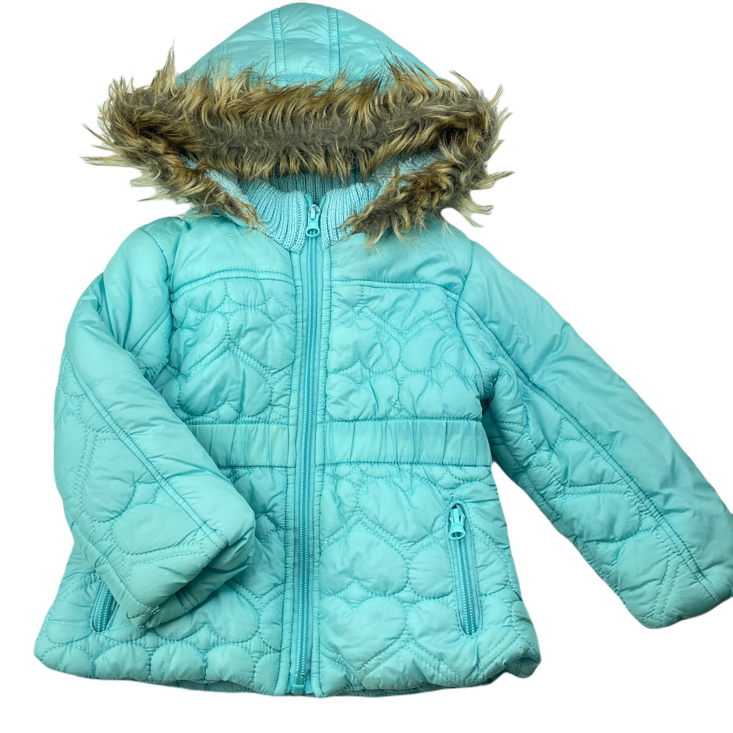 Girls Only Kids Apparel, zip up hooded jacket / coat, light marks front, FUC, size 2,  