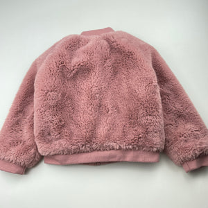 Girls Anko, lined soft feel faux fur jacket / coat, GUC, size 4,  