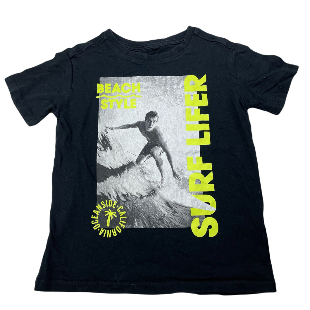 Boys Anko, black cotton t-shirt / top, cracked print, FUC, size 6,  