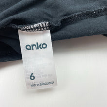 Load image into Gallery viewer, Boys Anko, black cotton t-shirt / top, cracked print, FUC, size 6,  