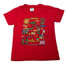 Load image into Gallery viewer, unisex Capital T-shirts, red cotton t-shirt / top, London, EUC, size 3-4,  