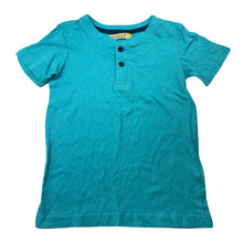 Load image into Gallery viewer, Boys Lily &amp; Dan, blue cotton henley t-shirt / top, EUC, size 4,  