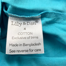 Load image into Gallery viewer, Boys Lily &amp; Dan, blue cotton henley t-shirt / top, EUC, size 4,  