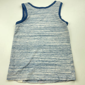 Boys Lee Cooper, blue marle singlet / tank top, GUC, size 4,  