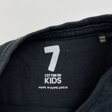 Load image into Gallery viewer, Boys Cotton On, black cotton t-shirt / top, GUC, size 7,  