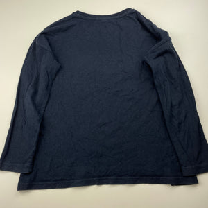 Girls Cotton On, navy cotton long sleeve top, sequins, FUC, size 7,  