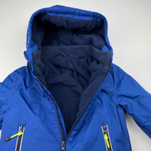 Load image into Gallery viewer, Boys blue, fleece lined winter jacket / coat, no labels, armpit to armpit: 32cm, shoulder to cuff: 36.5cm, EUC, size 3,  