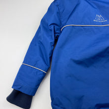 Load image into Gallery viewer, Boys blue, fleece lined winter jacket / coat, no labels, armpit to armpit: 32cm, shoulder to cuff: 36.5cm, EUC, size 3,  