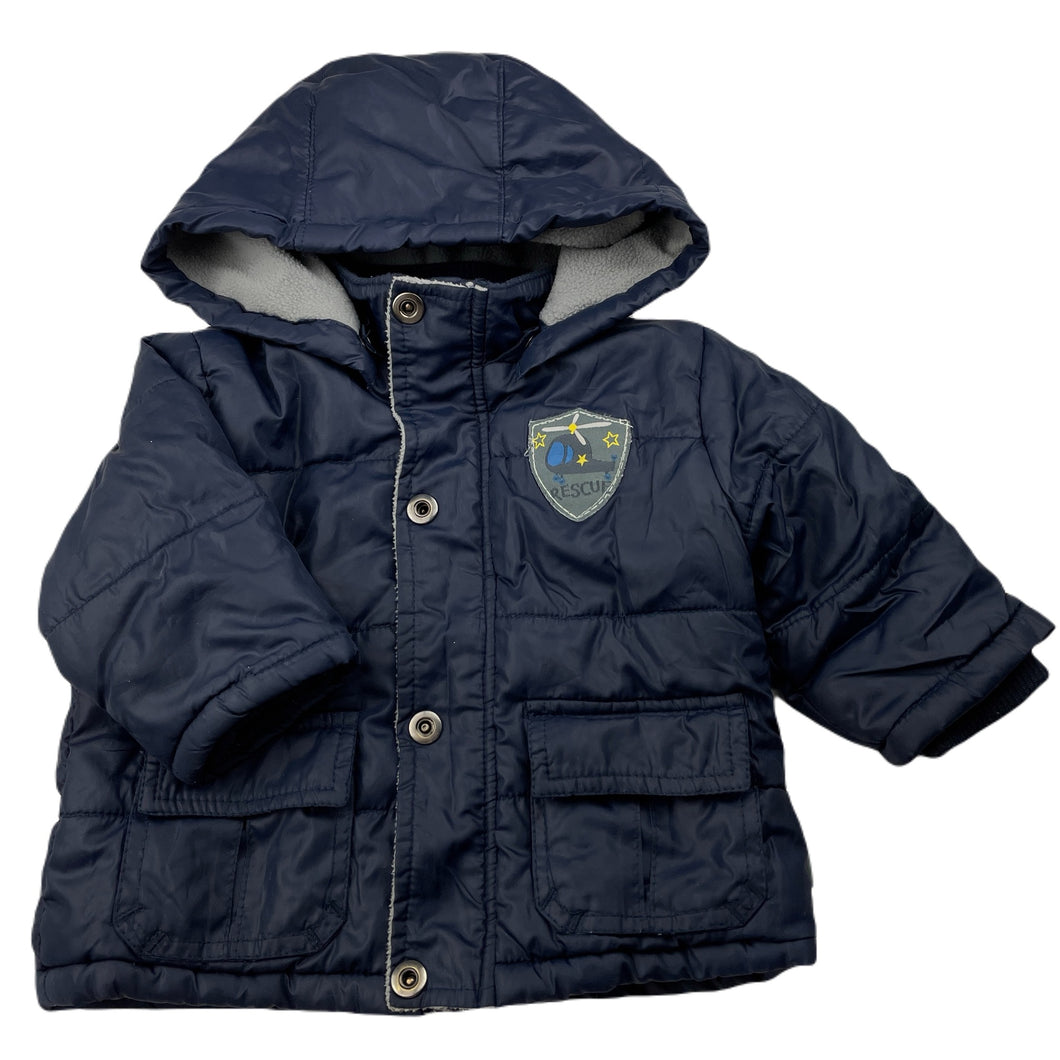 Boys Pumpkin Patch, navy hooded jacket / coat, GUC, size 0,  