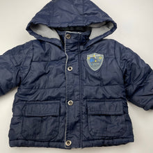 Load image into Gallery viewer, Boys Pumpkin Patch, navy hooded jacket / coat, GUC, size 0,  